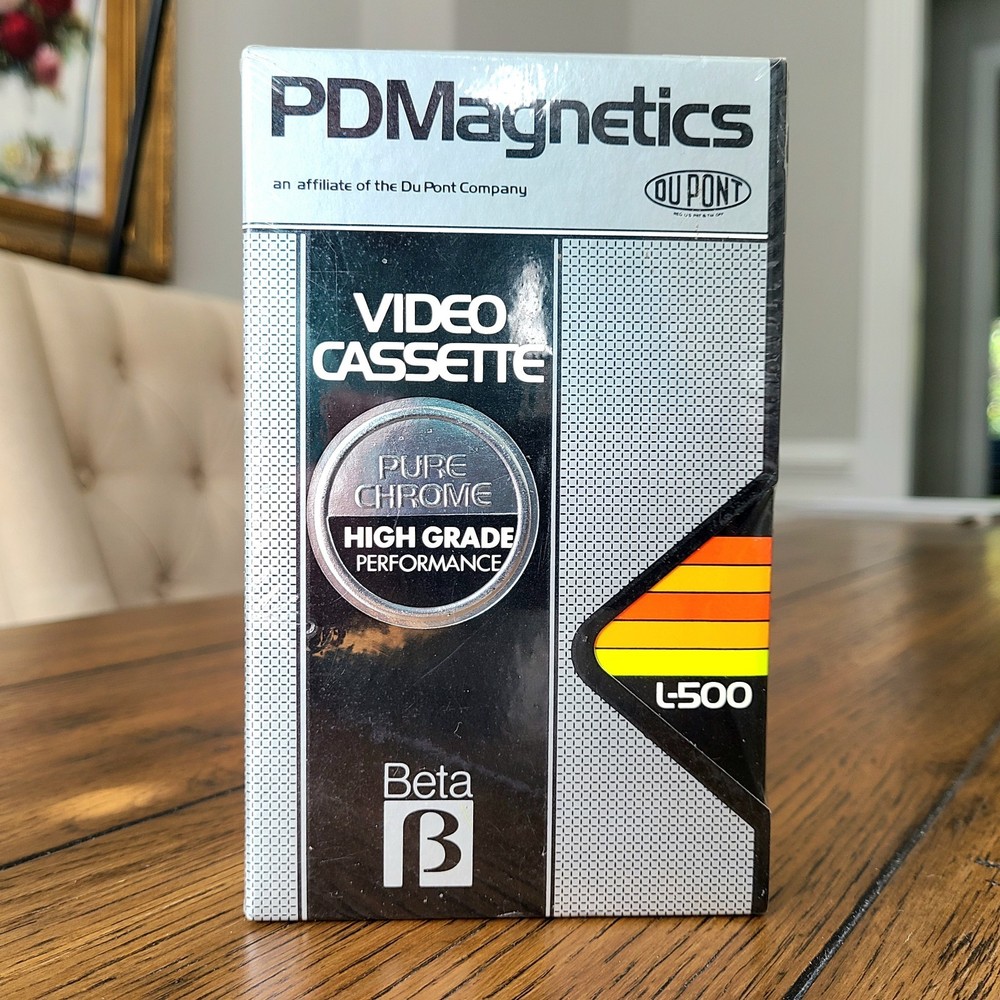 Brand NEW Sealed 1981 PDMagnetics Pure Chrome Tape Beta β Video Casette L-500