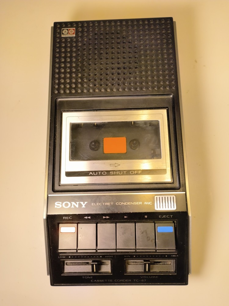 Vintage Sony TC-67 Cassette-Corder Tape Player Recorder – For Parts / Repair