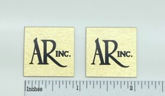 Small AR Inc. Acoustic Research Speaker Badge Logo Emblem Turntable PAIR