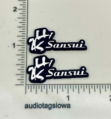 Sansui Speaker Badge Logo Emblem Custom Made Incised Acrylic PAIR