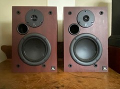 ACOUSTIC RESEARCH AR 215PS BOOKSHELF SPEAKERS PAIR RARE CHERRY FINISH TESTED VTG