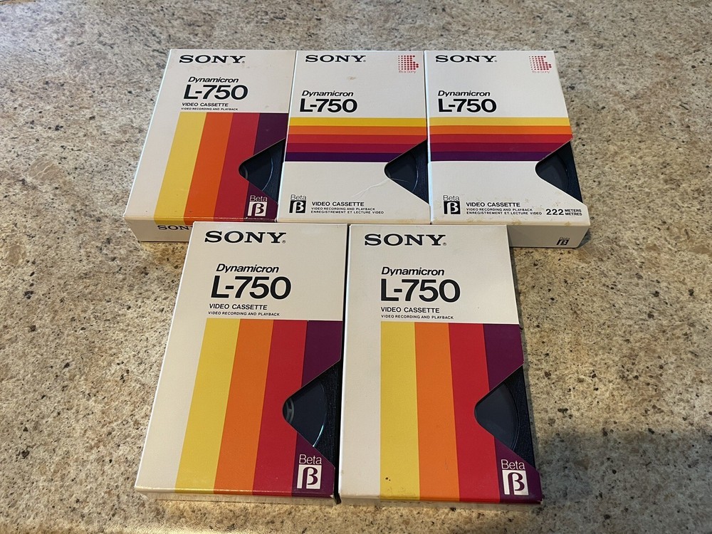 Sony L-750 Dynamicron Betamax Tapes