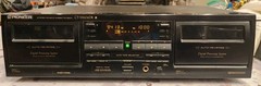 Vintage Pioneer CT-W606DR Double Cassette Deck Digital Cassette Player Untested