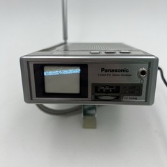 Vintage 1984 Panasonic Model TR-1020P, 1 1/2″ Transistor Micro TV, AM-FM Radio