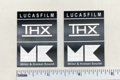 M&K Miller Kreisel THX Lucasfilm Custom Aluminum Speaker Badges PAIR