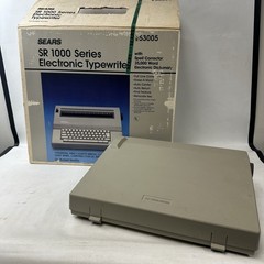 Sears SR1000 Electronic Typewriter With Box Vintage Works NO INK TAPE