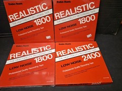 Lot of 4 Realistic Supertape 1800 2400 Reel Recording Tape 3 SEALED NOS 1 USED