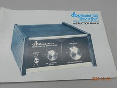 DBX Model 100 “Boom Box” Instruction Manual MINT Free Shipping!