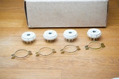 4pcs PL3-2-3 Loctal Tube Best Ceramic SOCKET For 5B254 7N7 2P29L 4P1L NOS