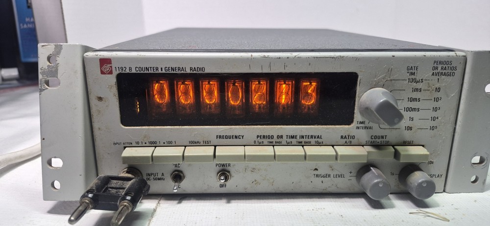 General Radio 1192-B Frequency Counter Timer Vintage Nixie Tube Display Gen-Rad