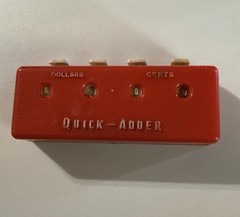 70s Red 4 Button Handy Adder Calculator Unbranded Works Dollars Vintage Counter