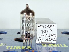 Mullard 12DW7 7247 Code: 6B2 B2F2 Label Selectron Tested Like NOS Tube