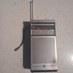 Vintage General Electric Portable Radio Model 7-2934A AM/FM/TV Sound/Weather