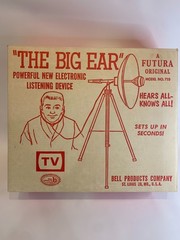 NOS 1960s Bell Products BIG EAR Model 733 Parabolic Listening Device COMPLETE