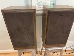 BURHOE ACOUSTICS LIGHT BLUE Vintage Speakers 10” Woofers 2-Way Foam Grills Works