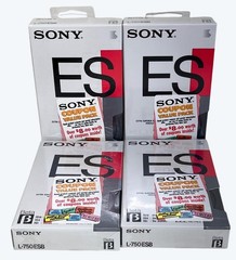 4 New Sealed Sony ES L-750 Dynamicron Beta Betamax Tapes