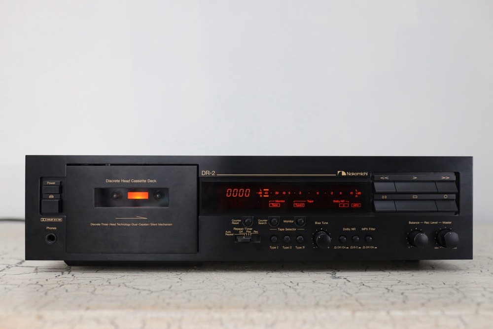 Nakamichi DR-2 3-Head Dual Capstan Cassette Deck New Belt Tested Working