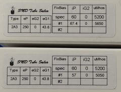 TWO Zenith – Sylvania 2A3 Tubes / Fishing Pole Supports /Amplitrex TESTED/ 1952