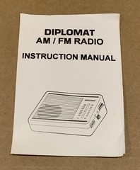 Portable Pocket DIPLOMAT AM/FM #15023 Transistor Radio Vintage Retro