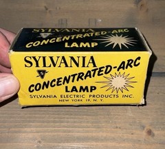 NOS-RARE VTG Sylvania Concentrated-Arc Lamp Vaccum Tube 87332 H58 K10/DC/S-NIB