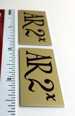 AR-2x Speaker Grill Badges Custom Aluminum Pair Free Shipping