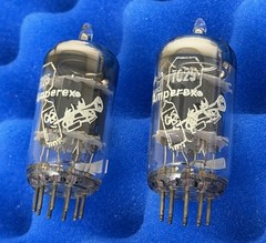 TWO Amperex 7025 Tubes /Amplitrex 💪/ BIG O Getters 1960 Bugle Boy /ECC83 12AX7