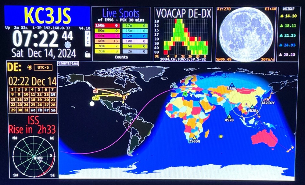 HamClock-Ham Radio World Clock on Pi-3B+ (Now on new Server)