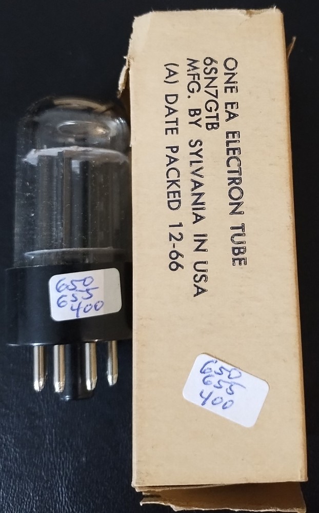 6SN7GTB Sylvania NOS vacuum tube 1 pc tested very strong