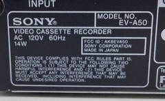 Sony Video 8 EV-A50 Cassette Recorder – Tested – See Video