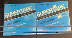 Lot of 2 Vintage Realistic Supertape 1200 High Output Reel to Reel Tape 7″ NOS