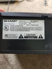 Sharp VC-H810U Video Cassette Player/Recorder 4 Head Hi-Fi Stereo VCR No Remote
