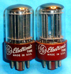 2-RCA 5691 Black Plates Labeled for GE Matching Date Codes 1960