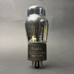 6V6G 7408 Super Silvertone Tube Globe Smoked Glass TV7 Test NOS RCV-19