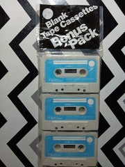Lot Of 5 SEALED Blank Tape Cassettes Bonus Pack 3 Pack Made In Mexico NOS