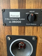 1 Vintage Sansui SP-X6000 Speaker 3-Way 3-Speaker System Tested Works