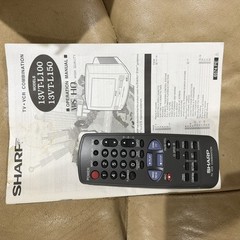Sharp 13VT-L100 13″ CRT TV VCR Combo VHS Remote Manual *READ*