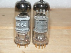 2 Amperex 6084/E80F Tubes (Netherlands) Test good-PQ Goldpins