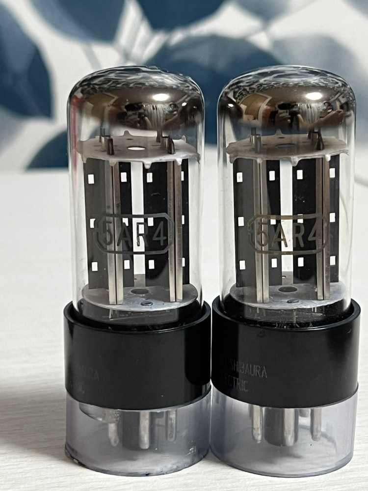 2 x 5AR4 GZ34 Toshiba Vacuum Tubes Tested by TV-7