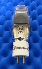 ONE RCA 801 / VT62 Tube / Graphite Plate White Base / TV7 Tested 53 Over 38