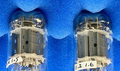 TWO Amperex 7025 Tubes /Amplitrex 💪/ BIG O Getters 1960 Bugle Boy /ECC83 12AX7