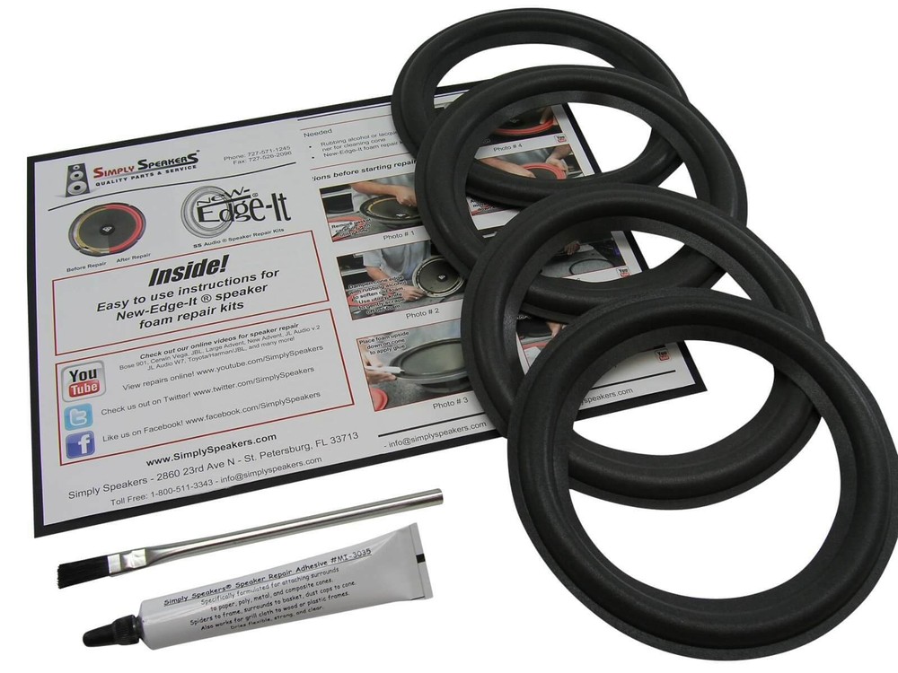 ProAc Supertower 6.5″ Foam Surround Repair Kit Pro Ac Speaker Repair Kit 4 Pack