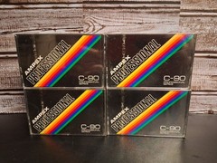 Vintage AMPEX Professional C-90 Blank Cassette Tapes Sealed (Lot of 4) LOOK!!