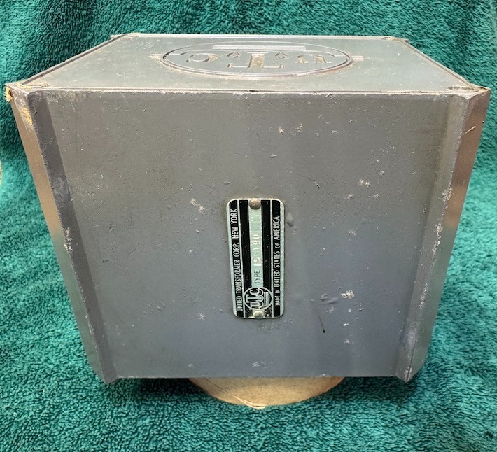 1 UTC LS-190 45 PP or SE 2A3 6B4 plate & filament power transformer 2.5V @ 6-A