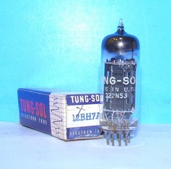12BH7A NOS Tung-Sol amplifier electron radio audio vacuum tube tested 12BH7