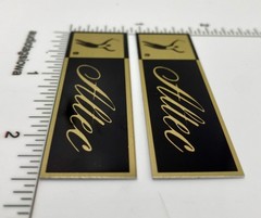 Altec Lansing Badge Logo Emblem Pair Custom Aluminum Vintage Look Self Stick