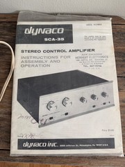 Dynaco SCA-35 Stereo Control Amplifier One Owner All Original