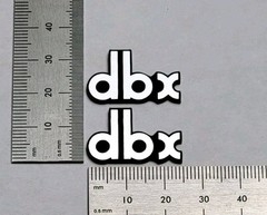 dbx Speaker Badge Logo Emblem Custom Made Premium Silver Pair With Adhesive