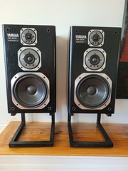 YAMAHA NS-100 Vintage Speakers w/ Stands – Original Owner – Mint Condition