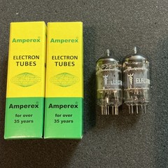 NOS Amperex 12AX7 ECC83 Electronics for Medicine Tubes MATCHED Bugle Boy 12ax7a