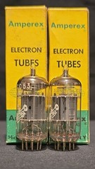 AMPEREX 12AX7 ECC83 BUGLE BOY 1963 HERLEEN HOLLAND PERFECT MATCHED SET NIB